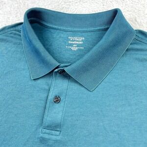 Roundtree &‎ Yorke TravelSMART Polo Shirt Men's 4XT Teal Blue Supima Cotton Poly